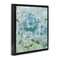 Stupell Industries Lovely Flowers on Blue Framed Floater Canvas Wall Art Design by Nan